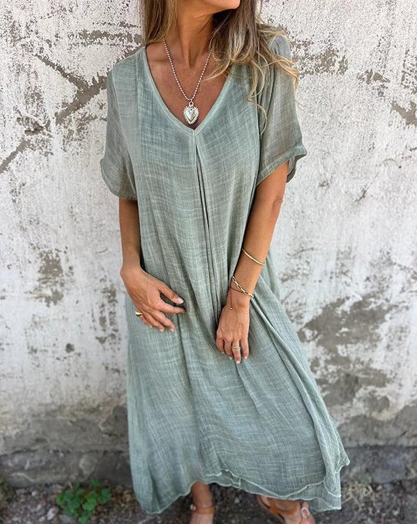 Maribelle – Boho Linen Summer Dress