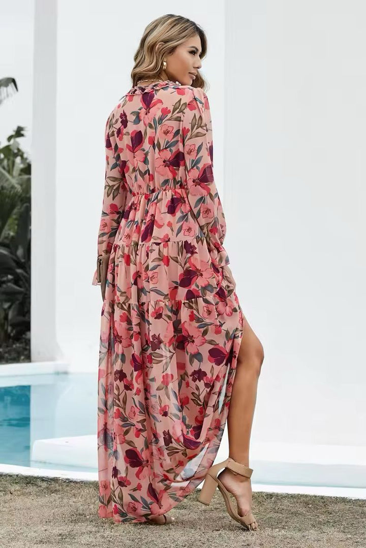 Marigold – Floral Elegance Maxi Dress