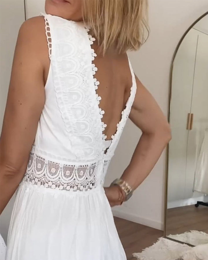 Clover - White Lace Dress