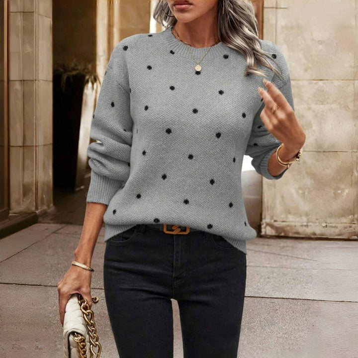 PolkaLuxe™ | Chic & Playful Knit Sweater