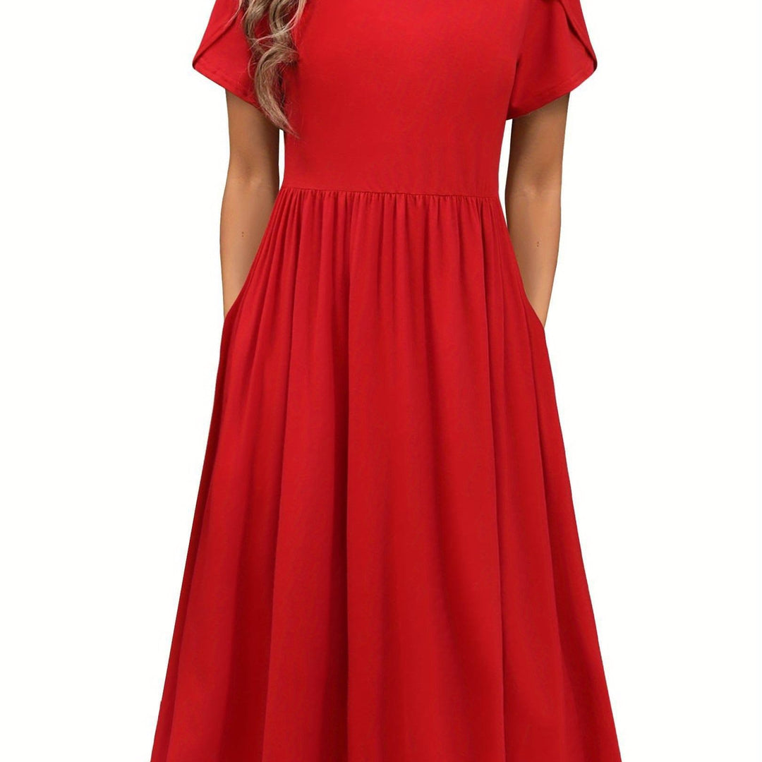 Carys™ – Floral Midi Dress with Pockets