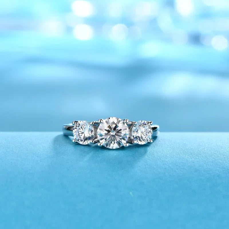 Elowen Triple Stone Ring