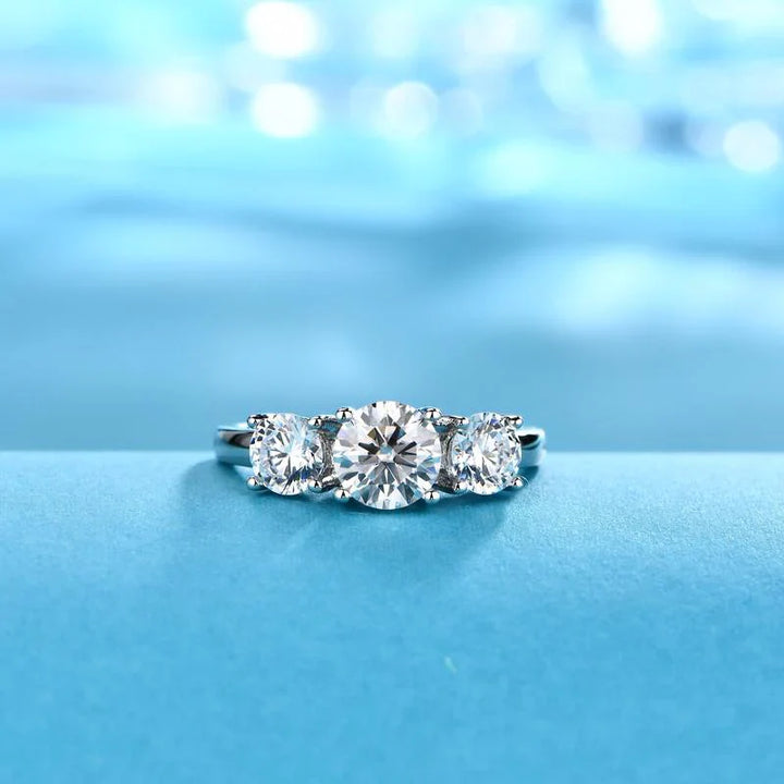 Elowen Triple Stone Ring