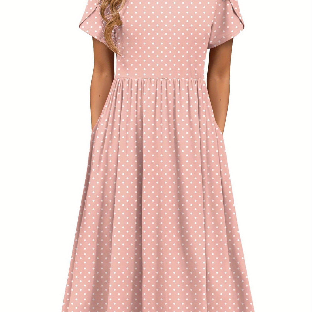 Carys™ – Floral Midi Dress with Pockets