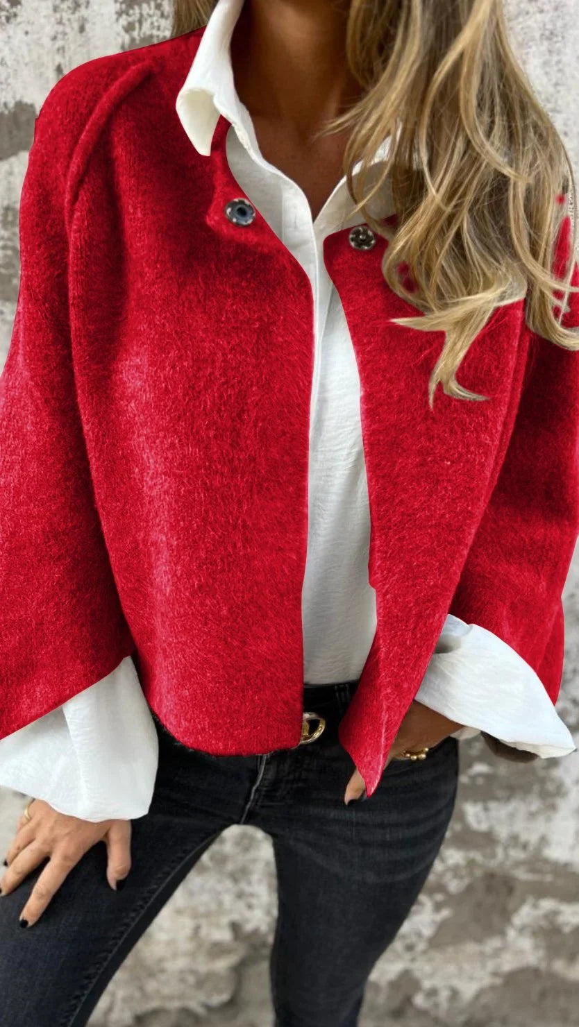 Celeste – Wool Coat with Round Neck