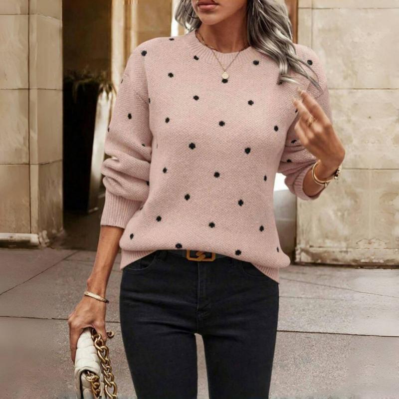 PolkaLuxe™ | Chic & Playful Knit Sweater