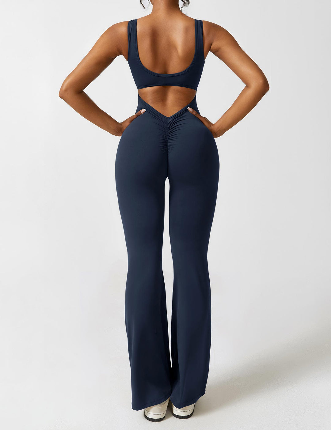 Elena™ | Elegant Flared Jumpsuit with V-Back