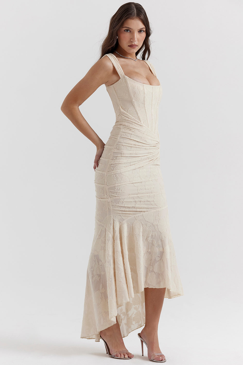 Althea | Sculpted Waist Midi Dress