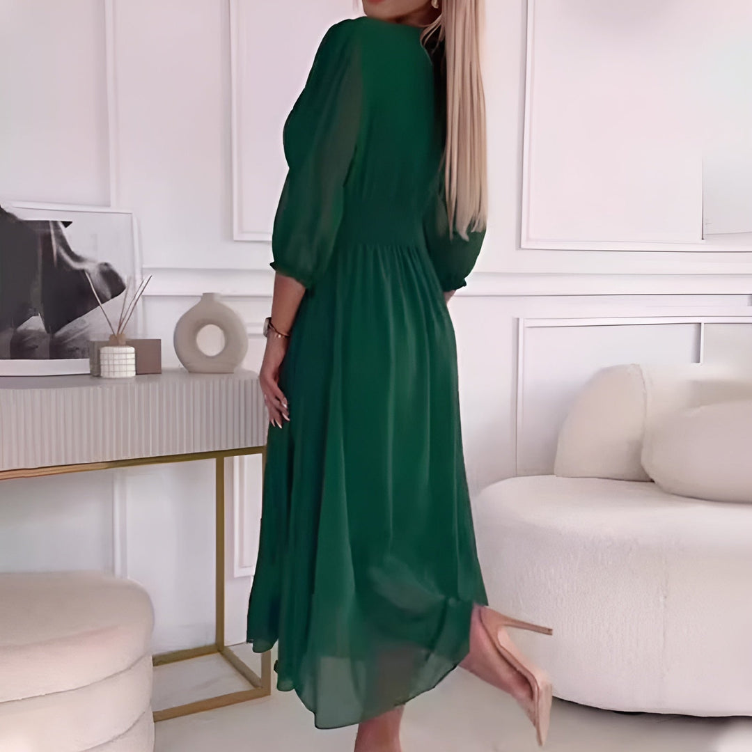 Isla™ | Elegant Silky Chiffon Dress