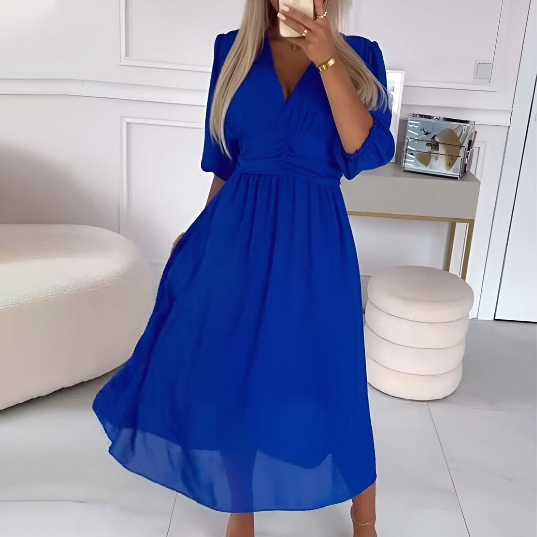 Isla™ | Elegant Silky Chiffon Dress