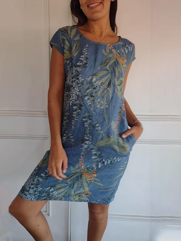 Annelym - Relaxed Fit Round Neck Dress