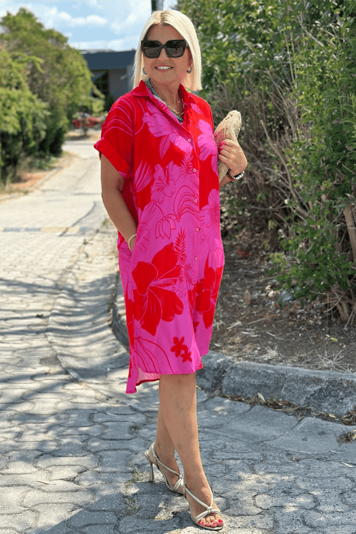 Naomi | Floral Shirt Dress