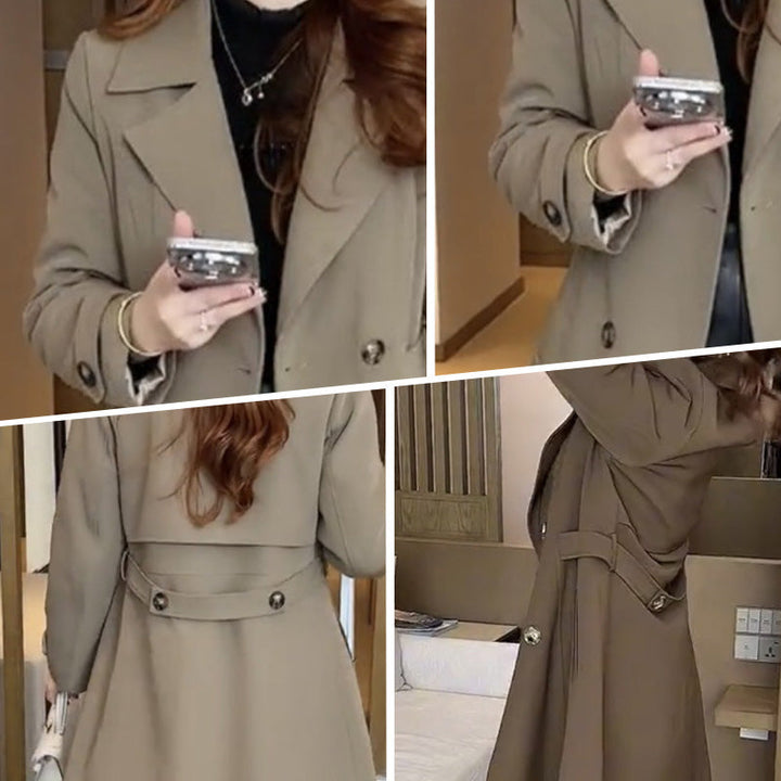 Nadine™ | Elegant Wool Trench Coat