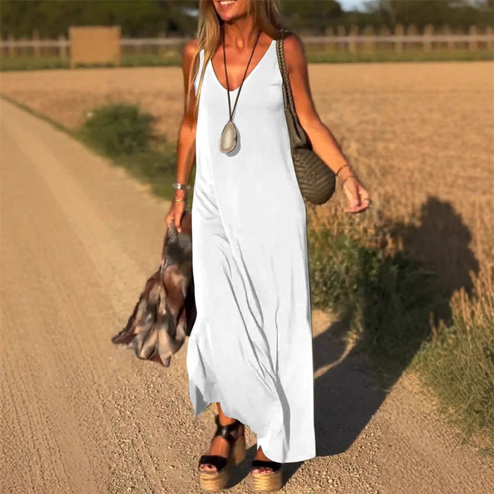 Celeste – Graceful V-Neck Maxi Dress