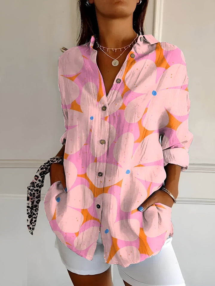 Lyssa – Elegant Floral Button-Down Blouse